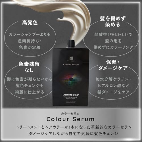 Kyogoku カラーセラム カラーバター カラートリートメント 毛髪補修 髪染めトリートメント 白髪染め (ダイヤモンドクリア)