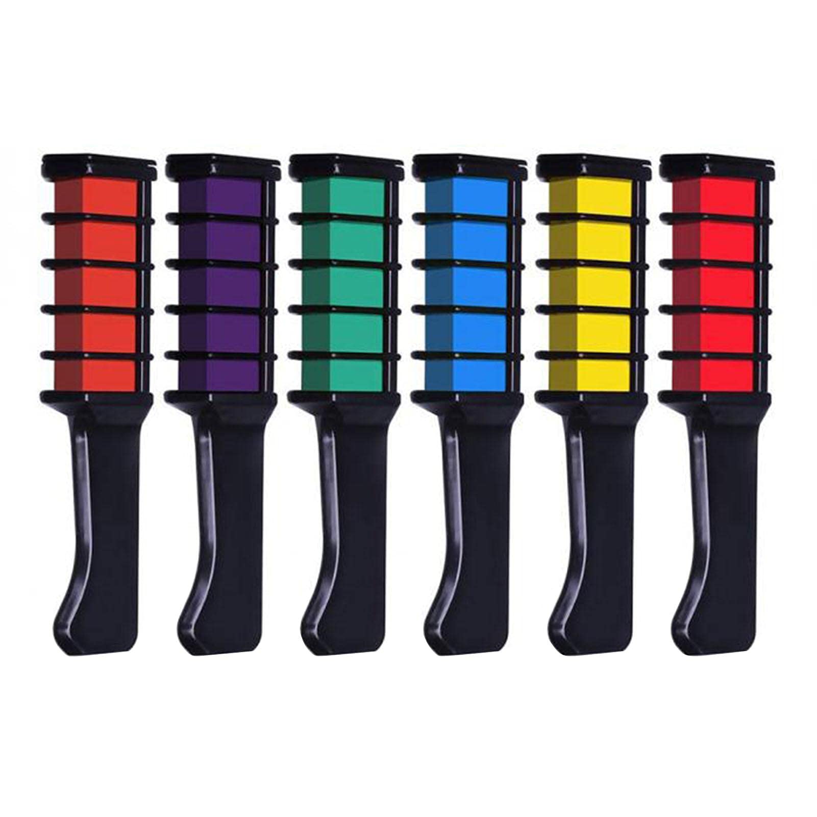 Allystyle 髪のチョークコーム ヘアダイパウダー 6色 一時的 洗える簡単 使いやすい おしゃれ染め 絵の具 １日だけ レディース メンズ イメージ変え 小道具 ハロウイン クリスマス 仮装 パーティー 舞台 演出 様々なヘアカラーを簡単に試せる